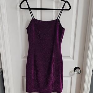 Lulu's Glittering Purple Mini Dress